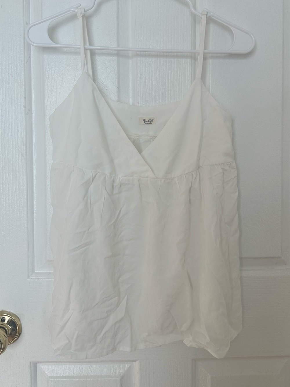 Brandy Melville White V-Neck Spaghetti Strap Camisole